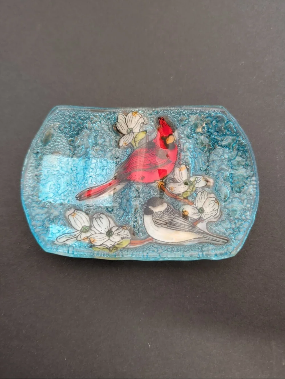 Fair Trade Winds Recycled Glass Soap Dish Hand Made In Ecuador